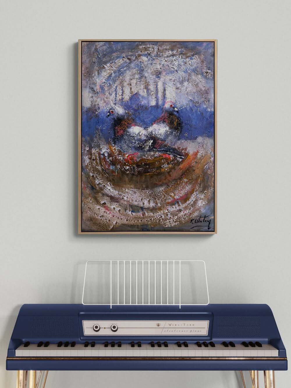 Boğazda Güvercinlerin Dansı Yağlı Boya Tablosu