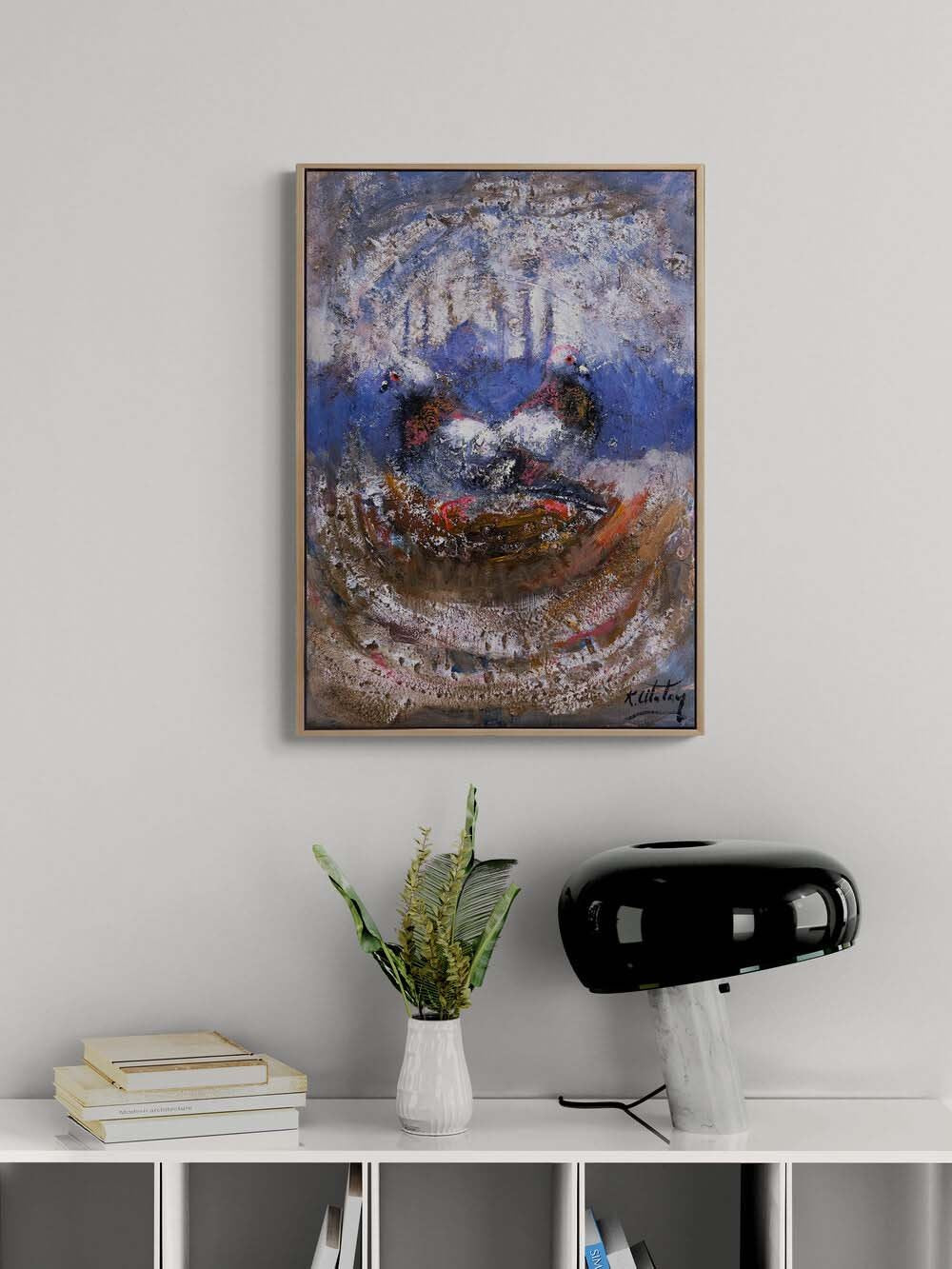 Boğazda Güvercinlerin Dansı Yağlı Boya Tablosu