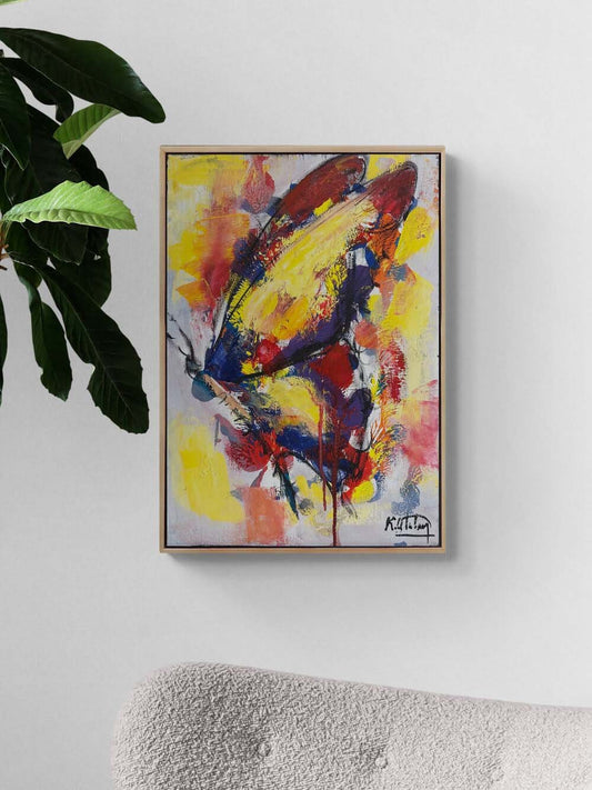 Renklerin Kanatları Yağlı Boya Tablosu