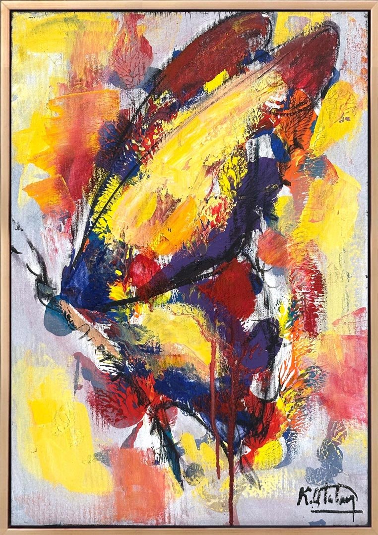 Renklerin Kanatları Yağlı Boya Tablosu