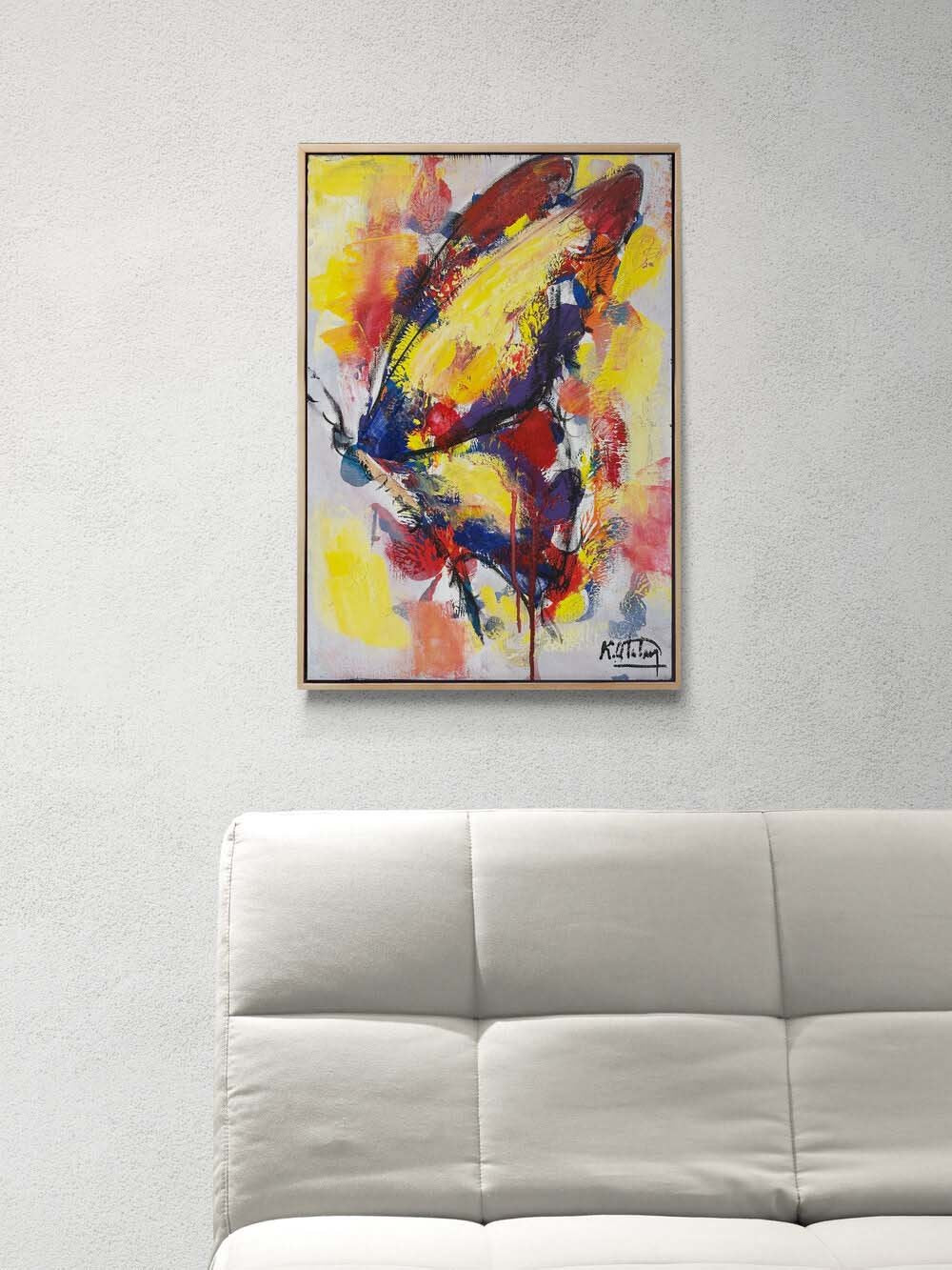 Renklerin Kanatları Yağlı Boya Tablosu