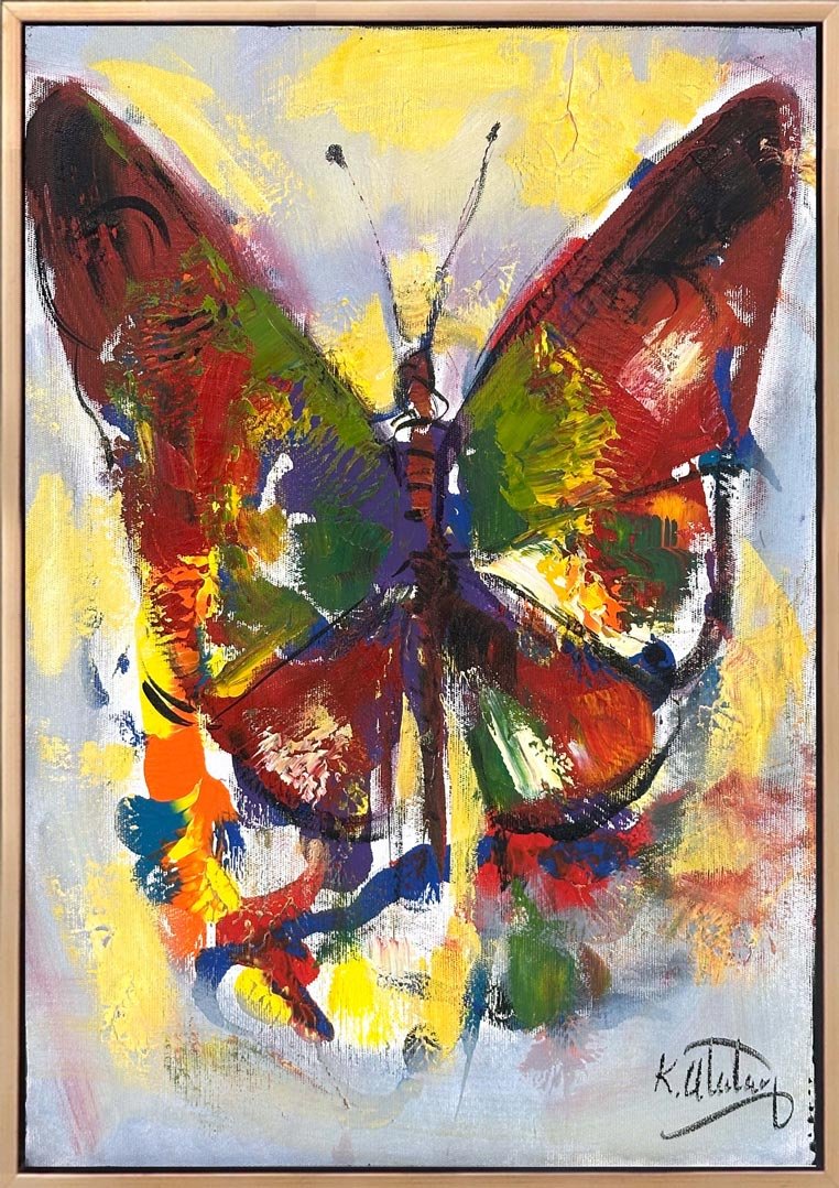 Bir Kelebeğin Masalı Yağlı Boya Tablosu