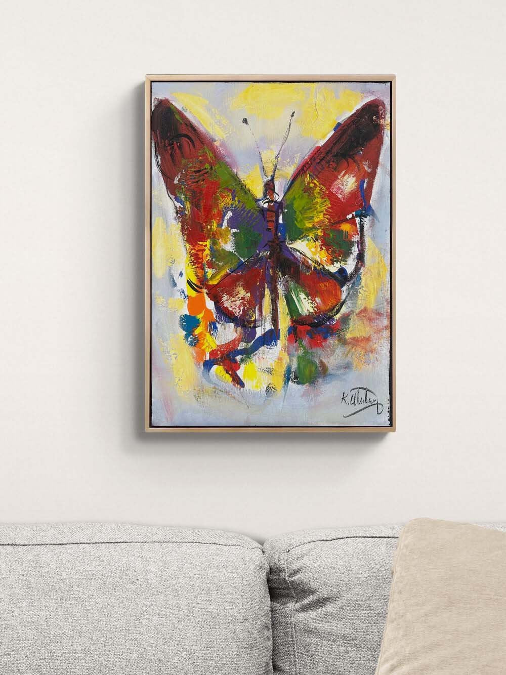 Bir Kelebeğin Masalı Yağlı Boya Tablosu