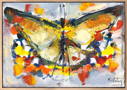 Kelebeğin Renkleri Yağlı Boya Tablosu