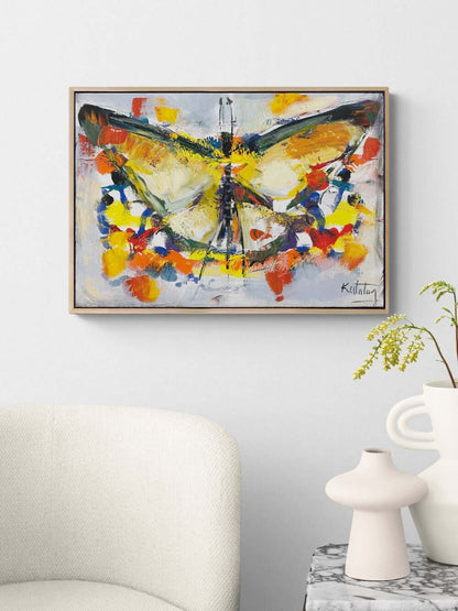 Kelebeğin Renkleri Yağlı Boya Tablosu