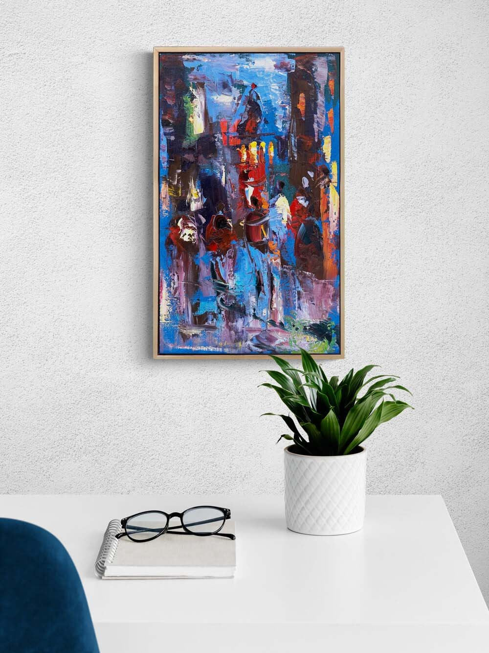 Kalabalıklarda Galata Yağlı Boya Tablosu