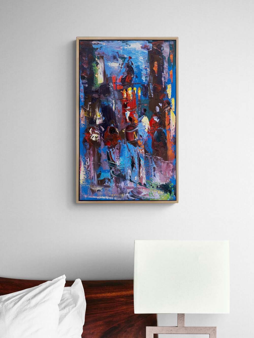 Kalabalıklarda Galata Yağlı Boya Tablosu