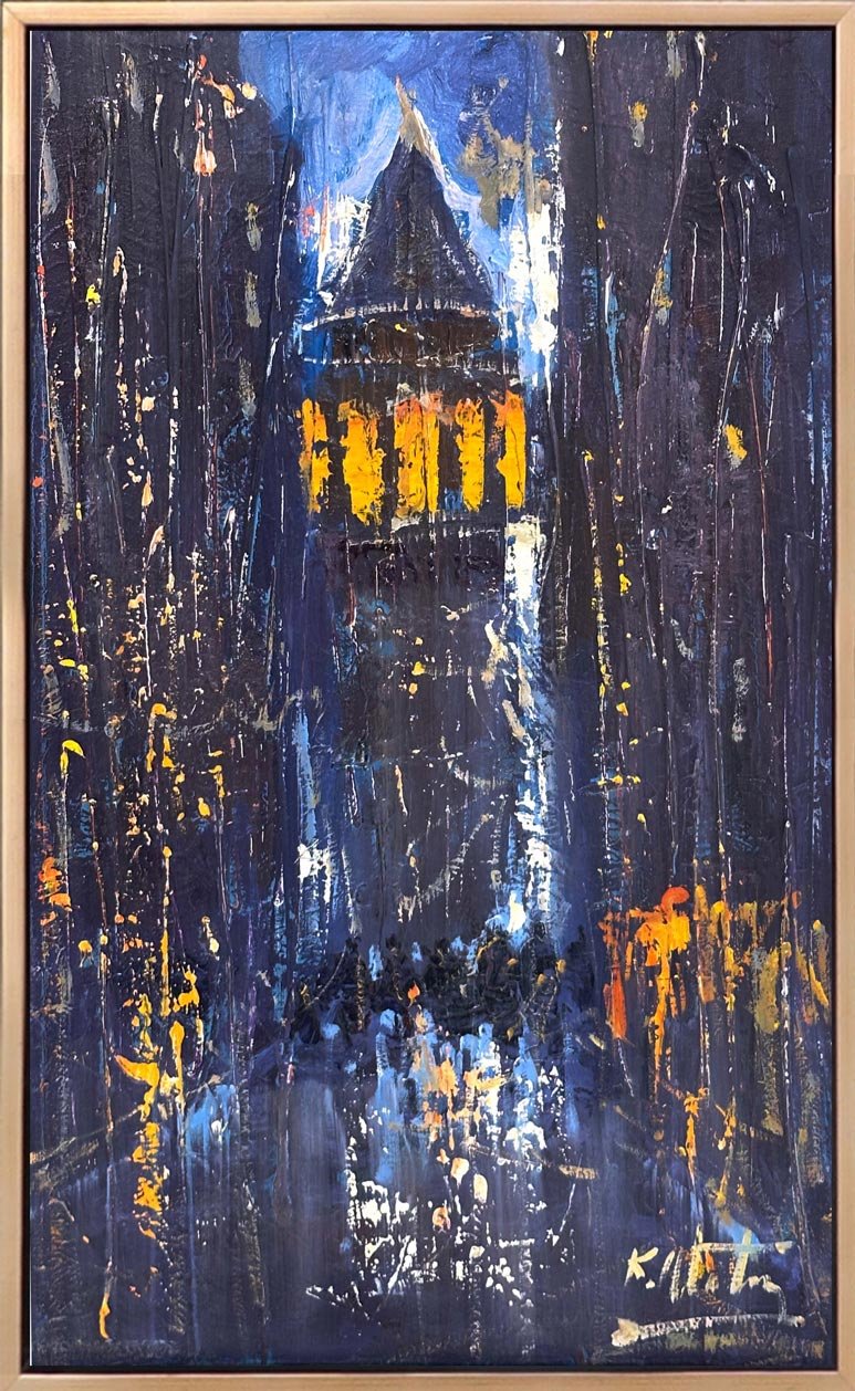 Bir Akşam Vakti Galata Yağlı Boya Tablosu