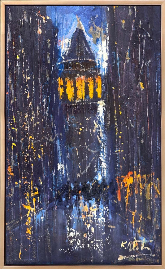 Bir Akşam Vakti Galata Yağlı Boya Tablosu