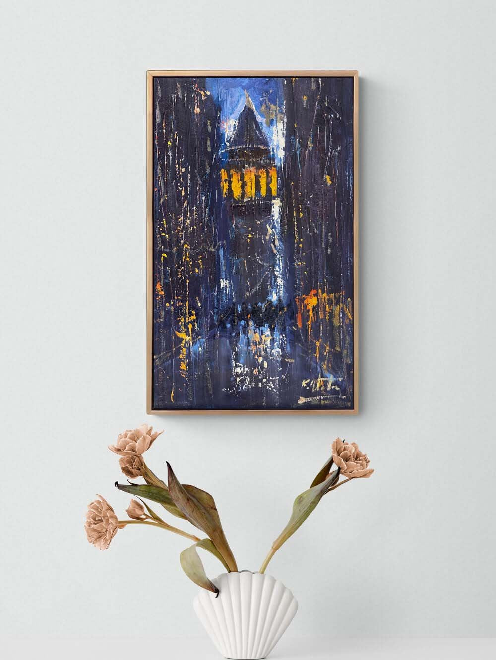 Bir Akşam Vakti Galata Yağlı Boya Tablosu