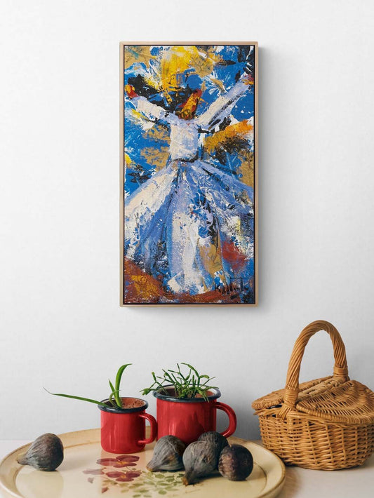 Mavi Derviş Yağlı Boya Tablosu