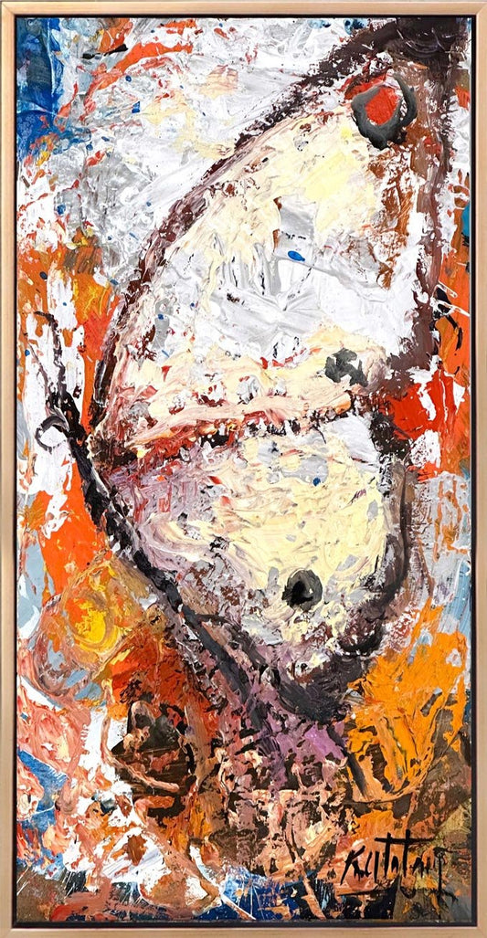 Beyaz Kelebeğin Hayali Yağlı Boya Tablosu