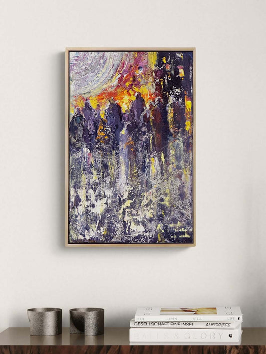 Kalabalıklarda Arayış Yağlı Boya Tablosu