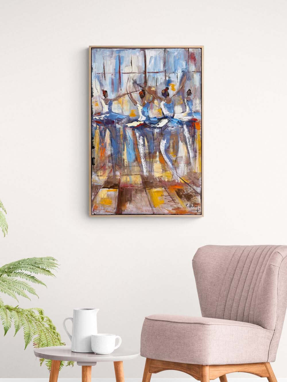 Balerinin İzinde Yağlı Boya Tablosu