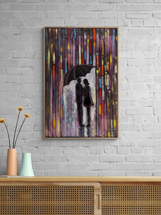 Şemsiyenin Altındaki Sözler Yağlı Boya Tablosu