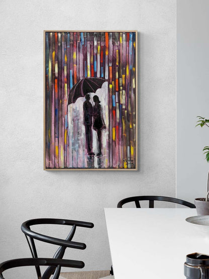 Şemsiyenin Altındaki Sözler Yağlı Boya Tablosu