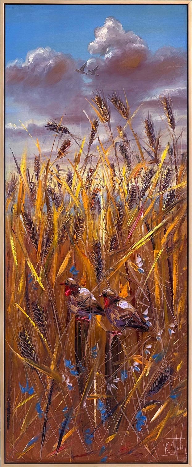 Başak Tarlası Sabah Yağlı Boya Tablosu