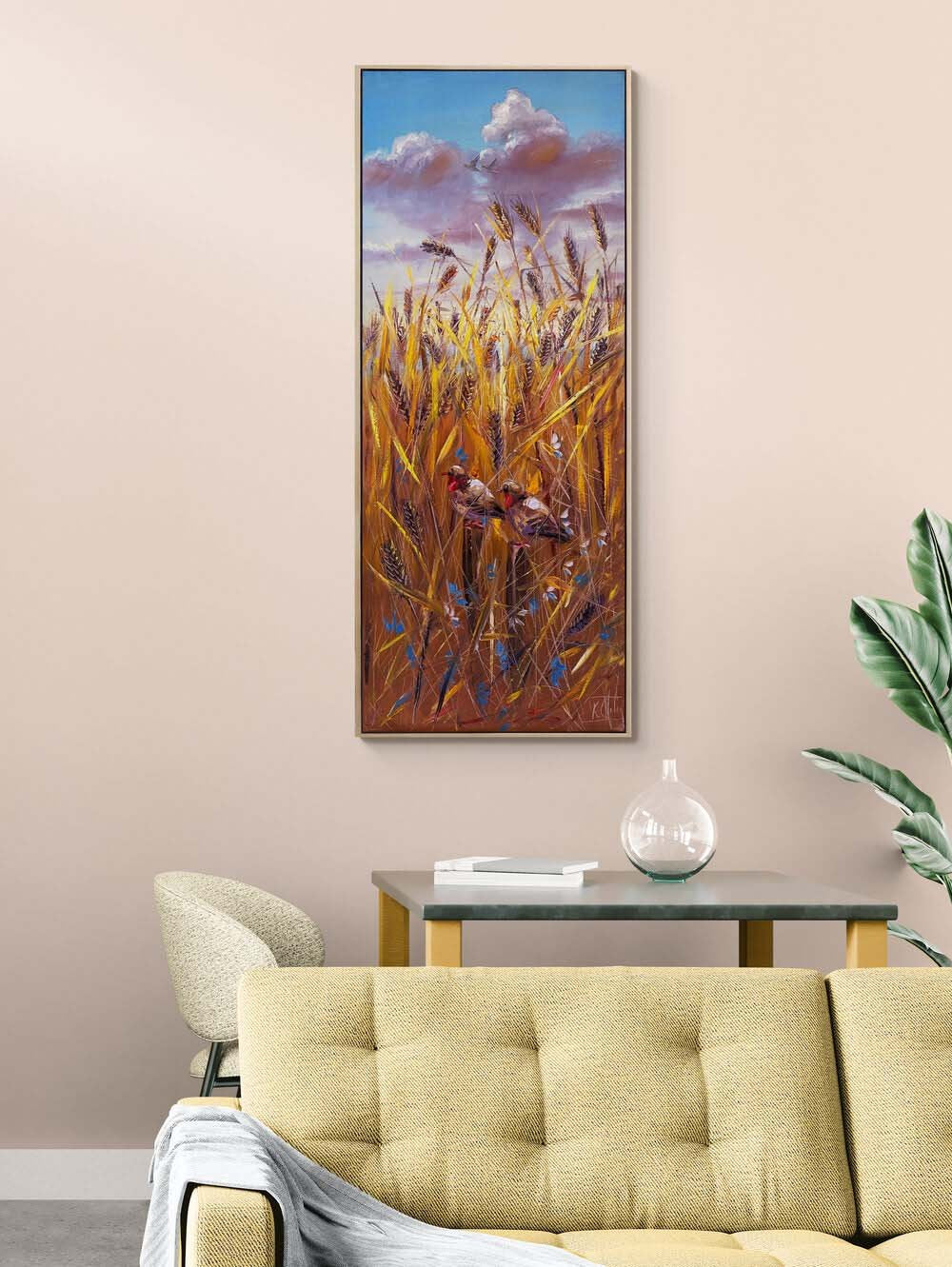 Başak Tarlası Sabah Yağlı Boya Tablosu