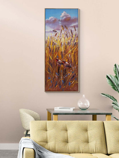 Başak Tarlası Sabah Yağlı Boya Tablosu