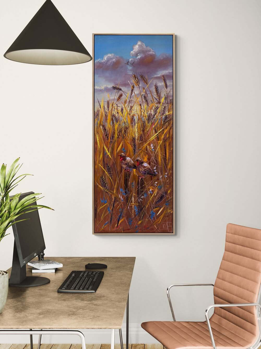 Başak Tarlası Sabah Yağlı Boya Tablosu