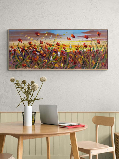 Rüzgarın Çiçekleri Yağlı Boya Tablosu