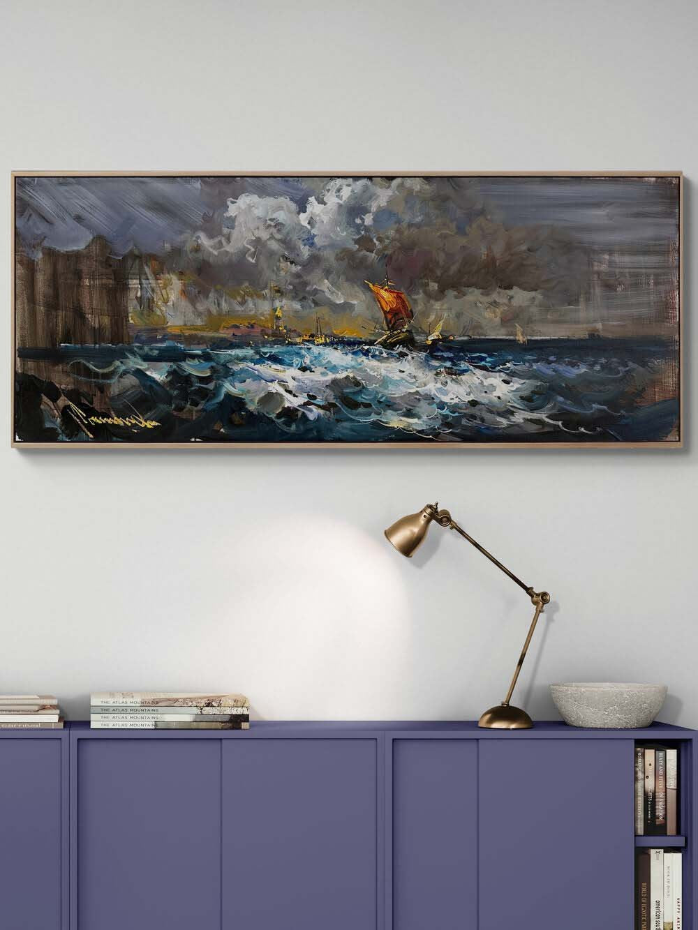 Mavilikte Sessizlik Yağlı Boya Tablosu