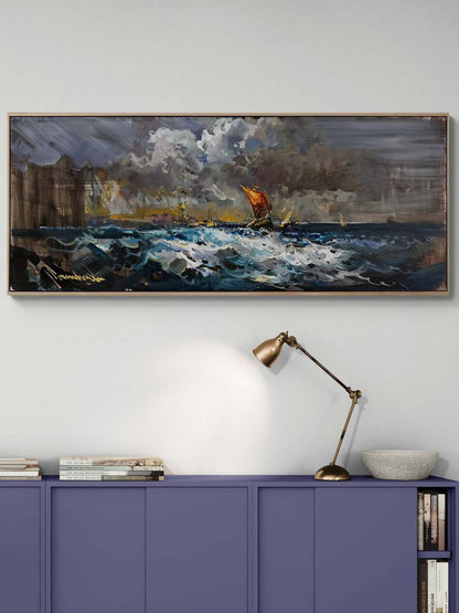 Mavilikte Sessizlik Yağlı Boya Tablosu