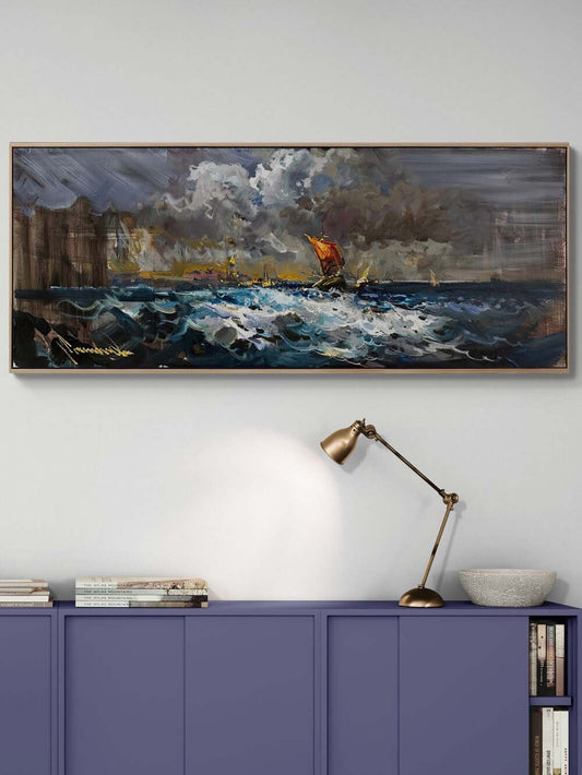 Mavilikte Sessizlik Yağlı Boya Tablosu