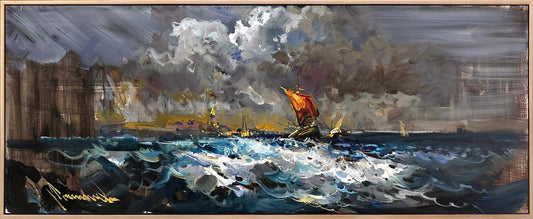 Mavilikte Sessizlik Yağlı Boya Tablosu