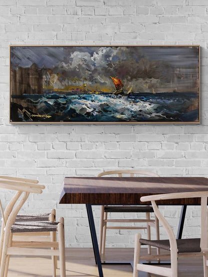 Mavilikte Sessizlik Yağlı Boya Tablosu