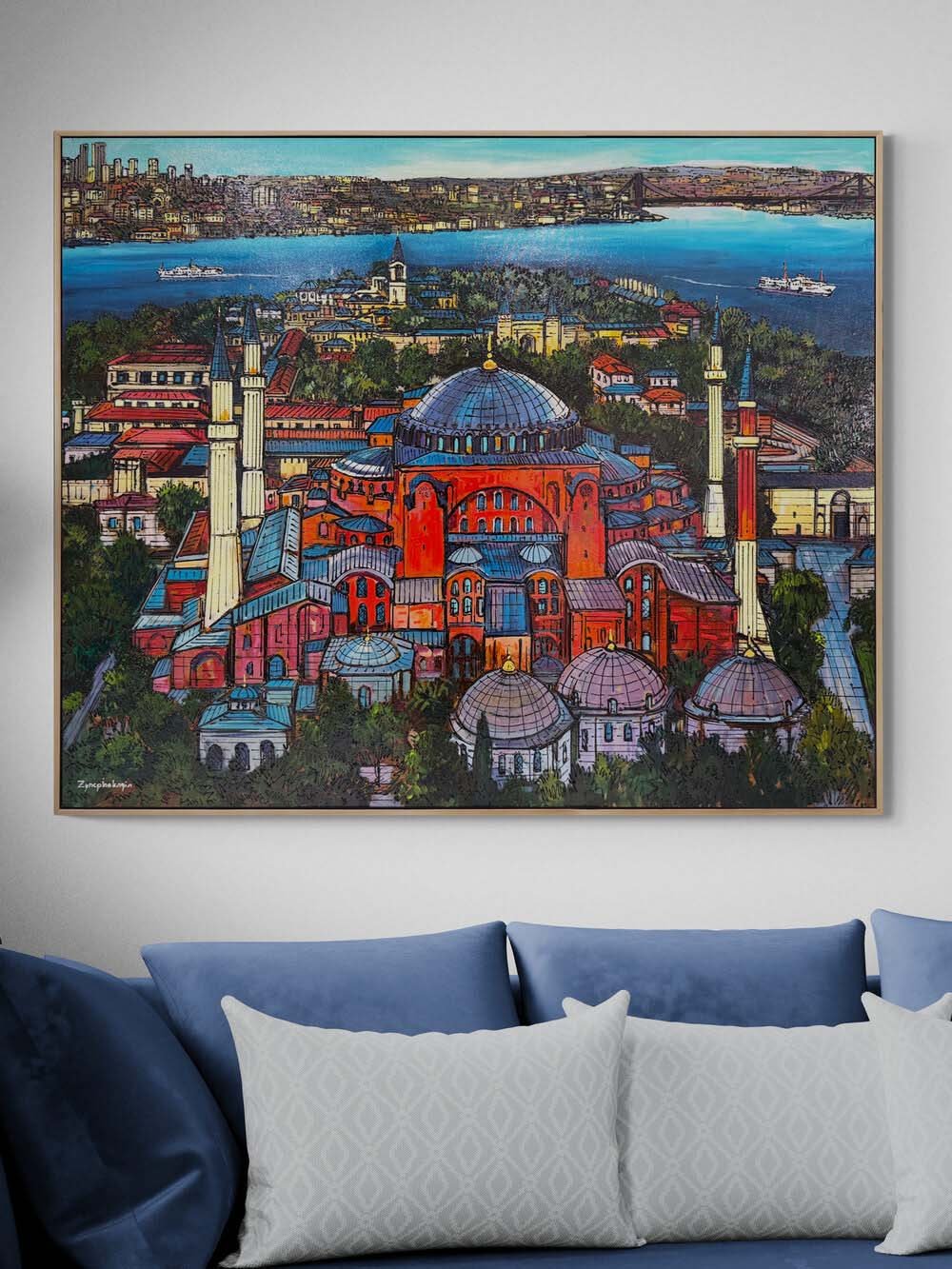 Ayasofya-i Kebir Cami Yağlı Boya Tablosu Simurg Sanatevi