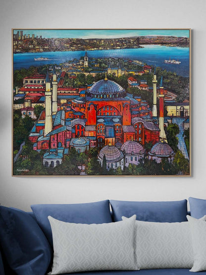 Ayasofya-i Kebir Cami Yağlı Boya Tablosu Simurg Sanatevi