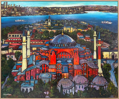 Ayasofya-i Kebir Cami Yağlı Boya Tablosu Simurg Sanatevi