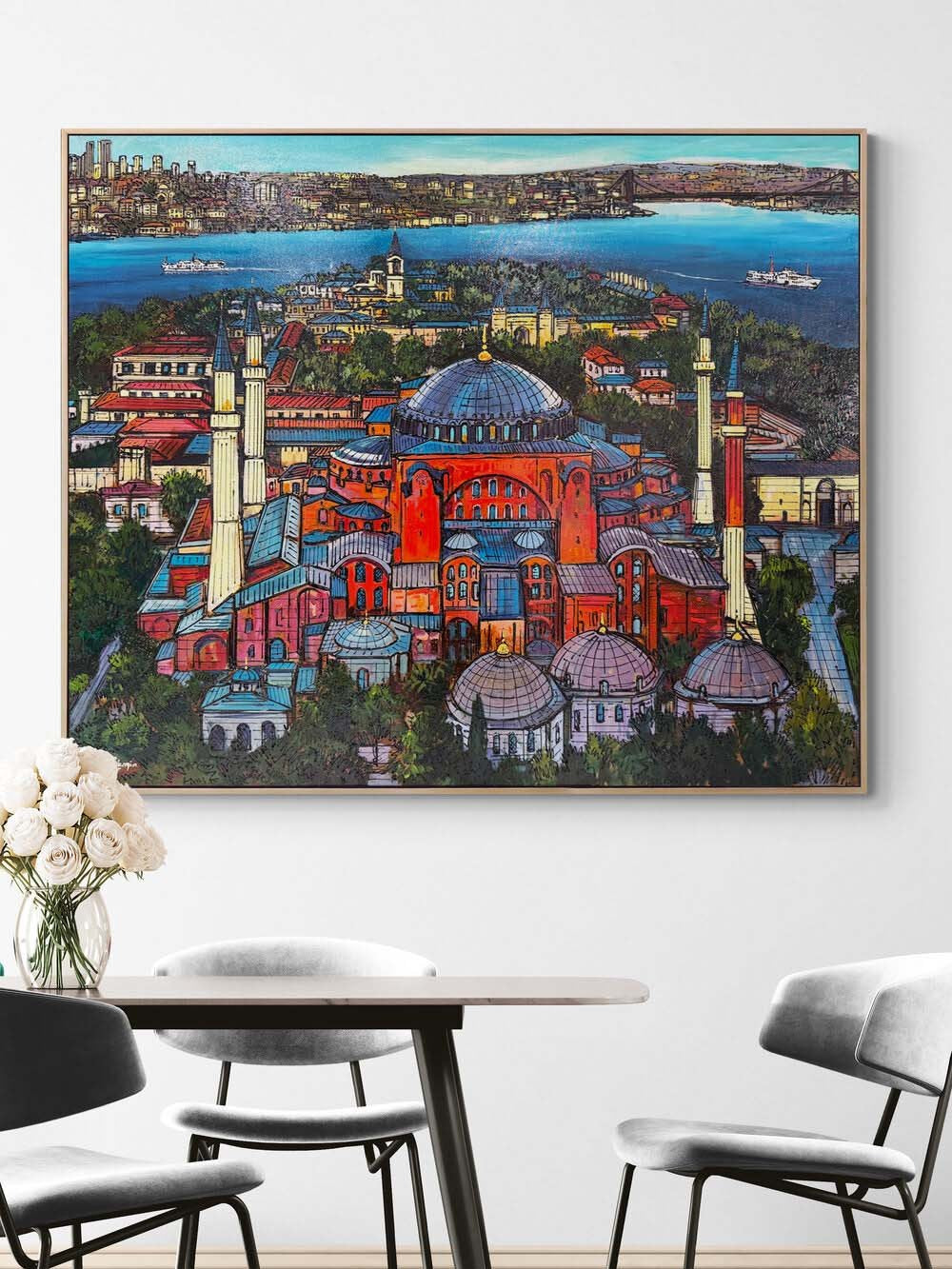 Ayasofya-i Kebir Cami Yağlı Boya Tablosu Simurg Sanatevi