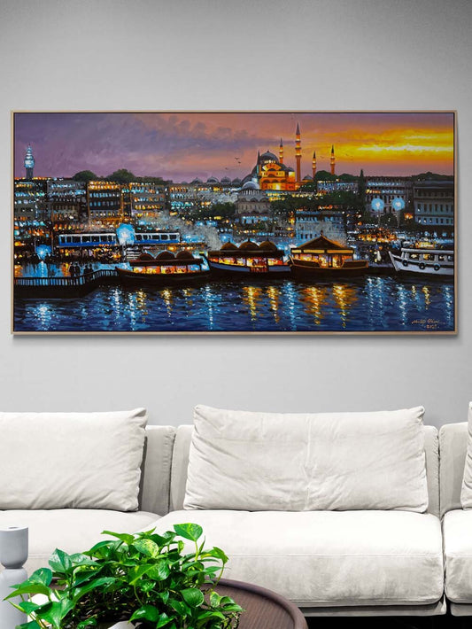 Gün Batımının Yansımaları Yağlı Boya Tablosu