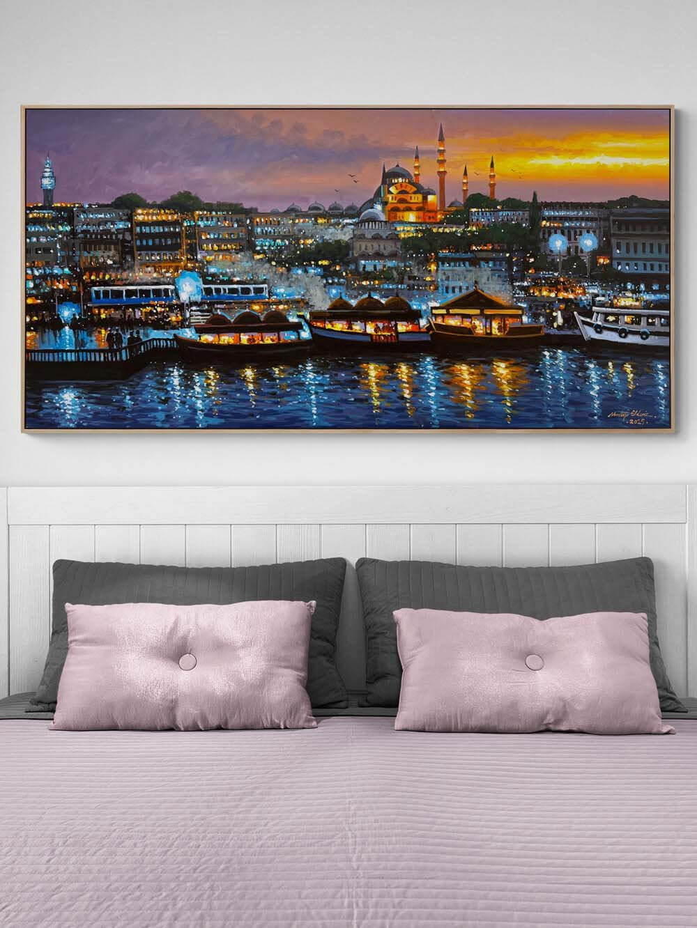 Gün Batımının Yansımaları Yağlı Boya Tablosu