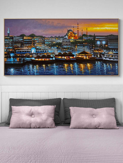 Gün Batımının Yansımaları Yağlı Boya Tablosu