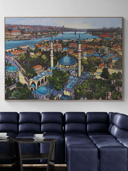Haliç’e Bakan Zaman Yağlı Boya Tablosu