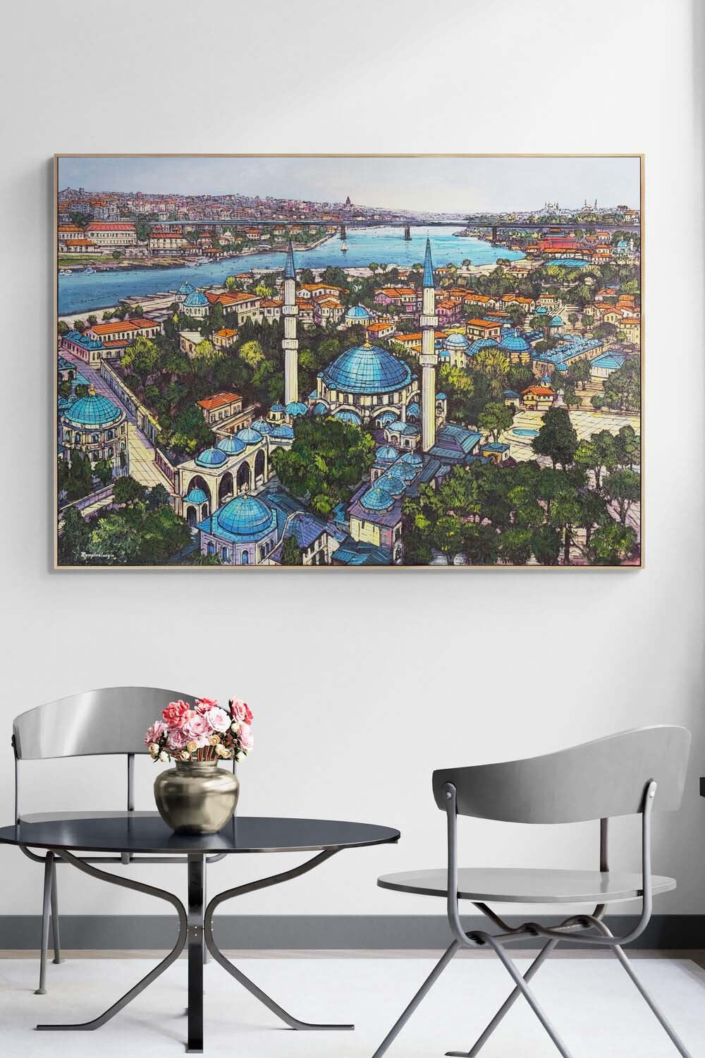 Haliç’e Bakan Zaman Yağlı Boya Tablosu