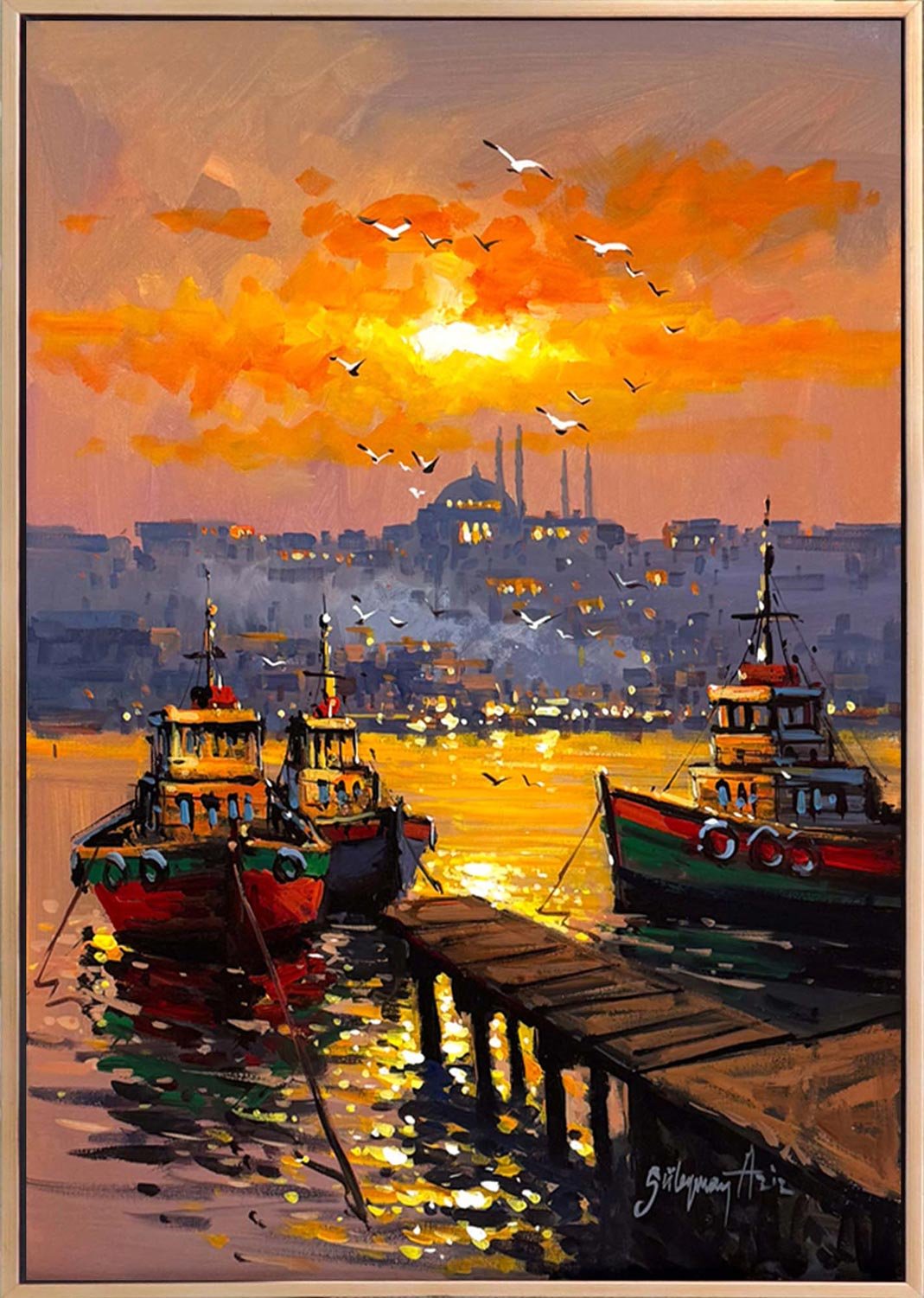 Ufka Doğru Boğaz Yağlı Boya Tablosu