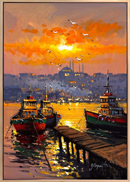 Ufka Doğru Boğaz Yağlı Boya Tablosu