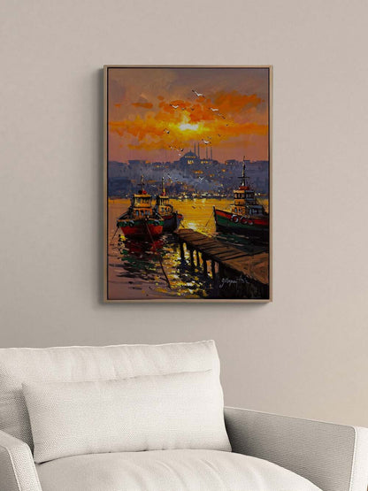 Ufka Doğru Boğaz Yağlı Boya Tablosu