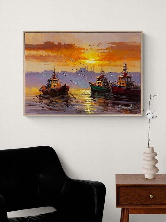 Boğazın Yolcuları Yağlı Boya Tablosu