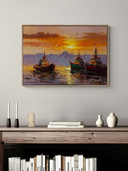 Boğazın Yolcuları Yağlı Boya Tablosu