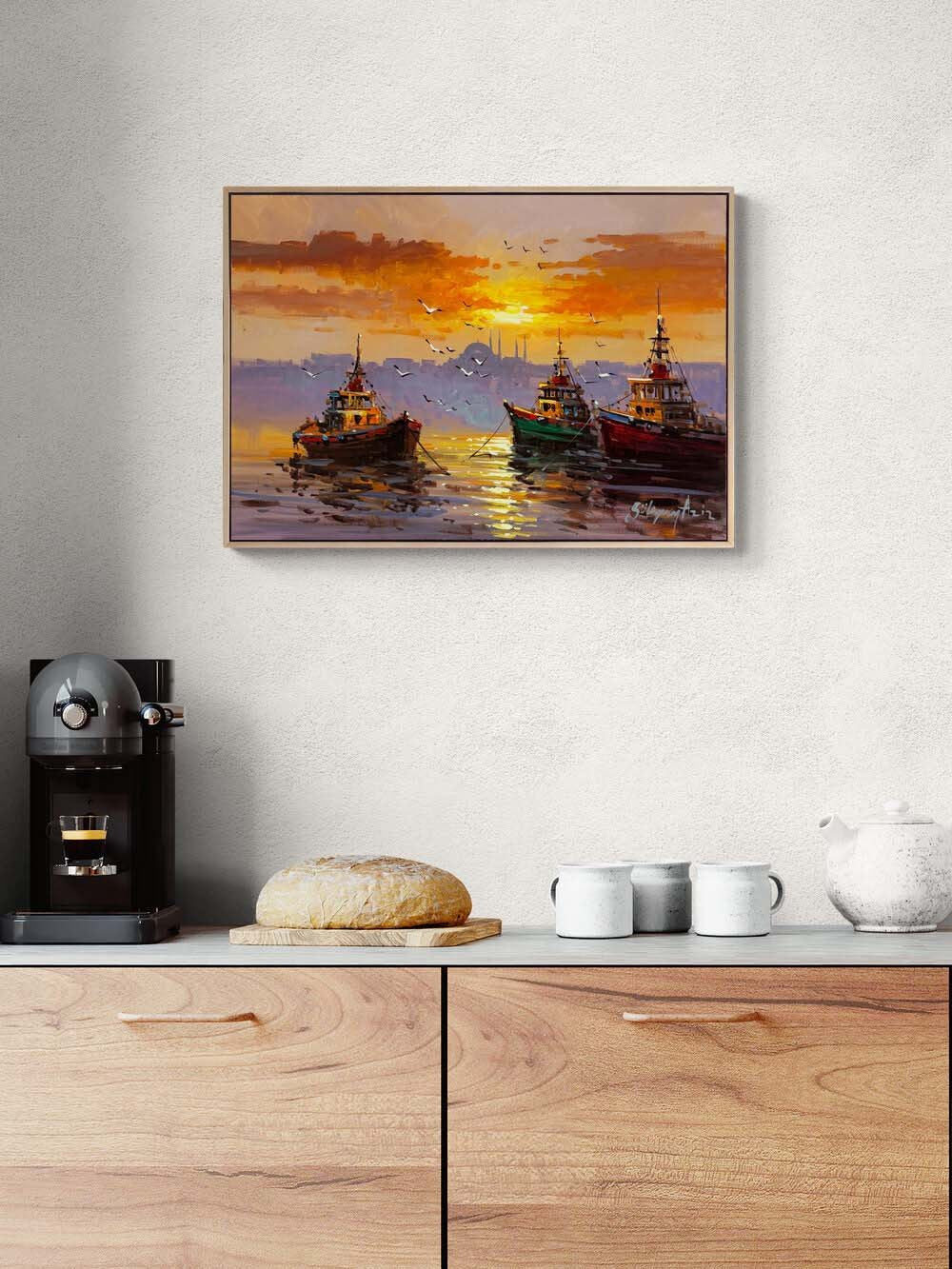 Boğazın Yolcuları Yağlı Boya Tablosu