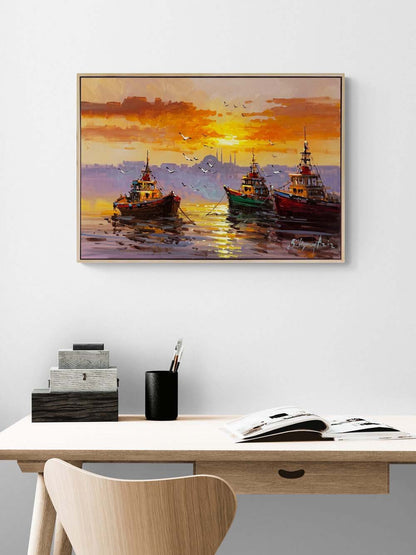 Boğazın Yolcuları Yağlı Boya Tablosu