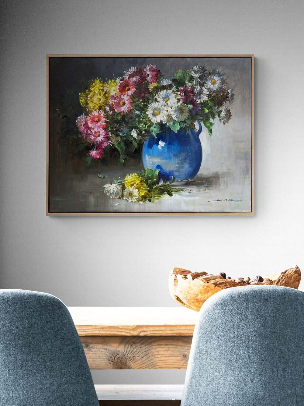 Sessiz Aşkın Çiçekleri Yağlı Boya Tablosu