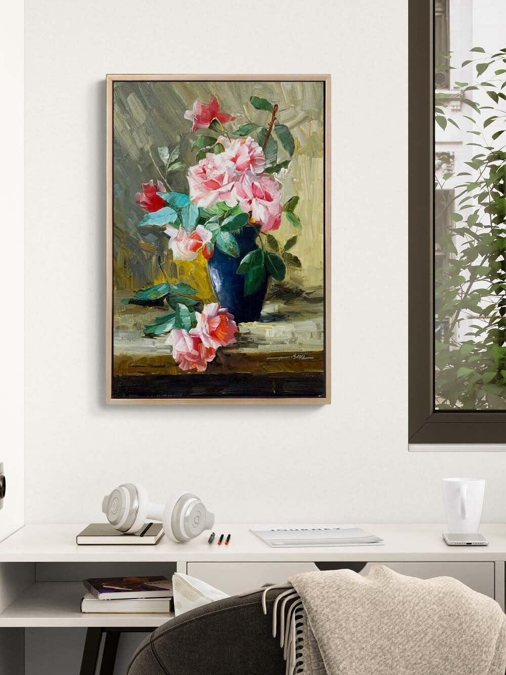 Baharın Son Gülleri Yağlı Boya Tablosu