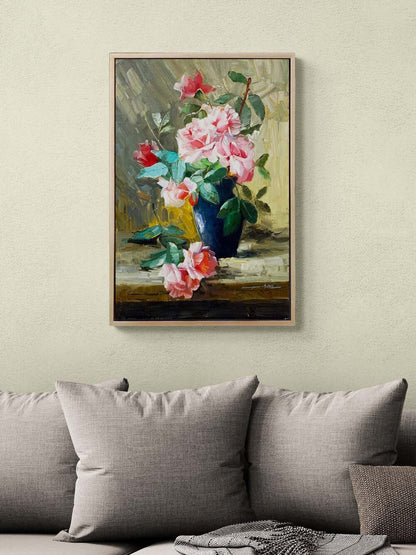 Baharın Son Gülleri Yağlı Boya Tablosu