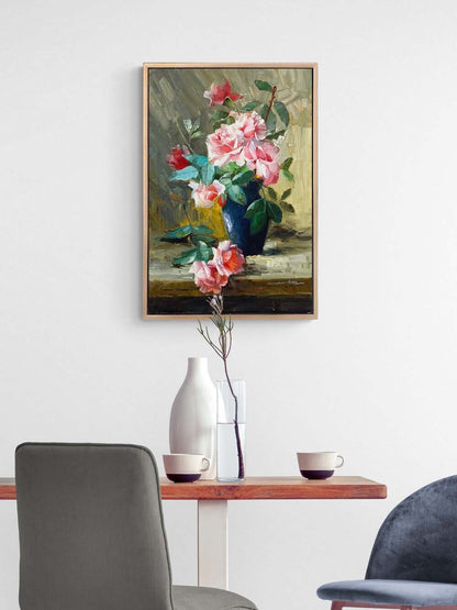 Baharın Son Gülleri Yağlı Boya Tablosu